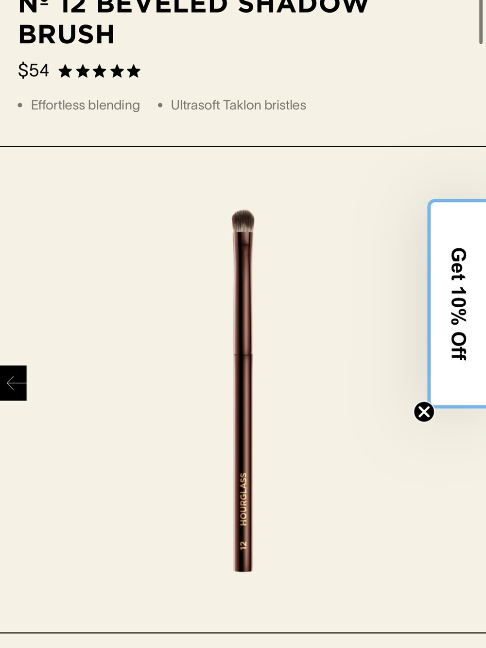 Hourglass Nº 12 BEVELED SHADOW BRUSH